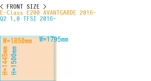 #E-Class E200 AVANTGARDE 2016- + Q2 1.0 TFSI 2016-